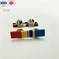 China Custom Ribbon Bar Pin Gold Award Personalized Enamel Mounting Medal Bars on sale
