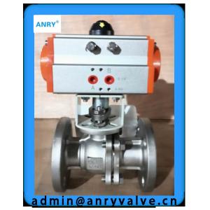 Teflon - Lined Differential Pressure Control  Pneumatic Actuated Ball Valve PTFE Lined Seats