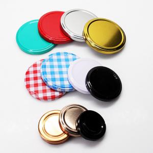 42mm 53mm Printed Twist Off Lids Metal Lug Caps For Glass Jars