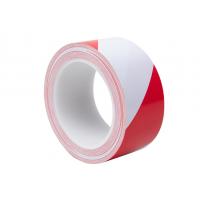 China Red White Stripes PVC Adhesive Tape Plastic Electrical Tape For Insulation 15yard 20yard on sale