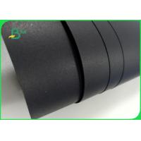 FSC Approved Wood Pulp Smothness 300 / 350gsm Black Hard Paperboard For Jewel Case