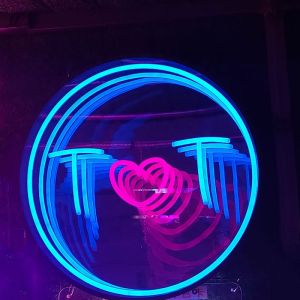 China 3D Magic Infinite Multi-Layer Mirror Multicolor Thousand Layer Abyssal Abyss Mirror Logo Neon Letter Decor wholesale