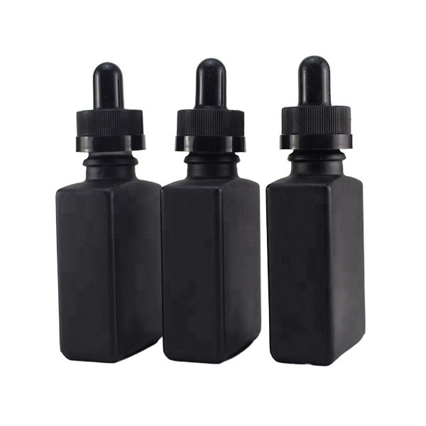 China Recipiente preto matte do óleo essencial retangular com o tampão resistente da criança wholesale