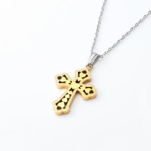 China Retro Peach Heart Cross Pendant、 Cross Accessories New Stainless Steel Necklace Women's Fashion Titanium Steel Necklace supplier