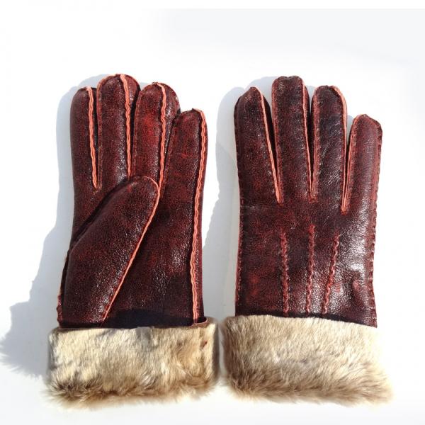Fashion Lady's Double Face Sheep Skin Winter Glove