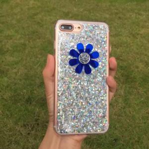 China TPU DIY Sunflower Pasted Glitter Shine Back Cover Cell Phone Case For iPhone 7 6s Plus supplier