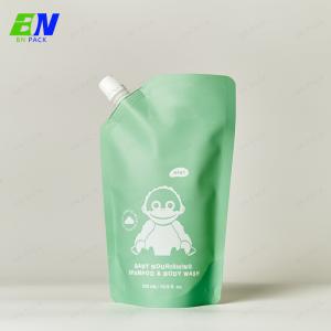 Eco - friendly Kraft Paper 500ml Refill Hand Wash Soap Pakcing Liquid Pouch With Spout