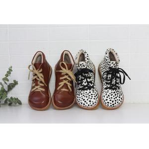Children's Leopard Pattern Real Leather Martin Boots 16.3cm - 17.8cm Size Optional