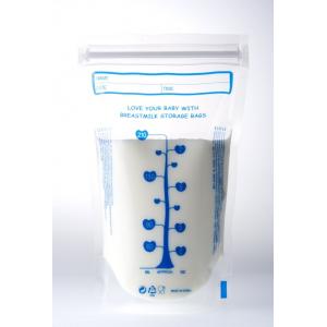 Resealable Stand Up Pouch Packaging With Zipper For Breast Milk Storage