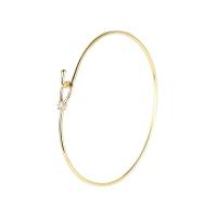 China 0.07ct 18K Gold Diamond Bangle GDTC 18kt Yellow Gold Bangle Bracelet on sale