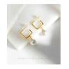 China Barley Jewelry Womens Pearl Shape Love Stud Earring 925 Silver Large Statement Hoop Earrings wholesale