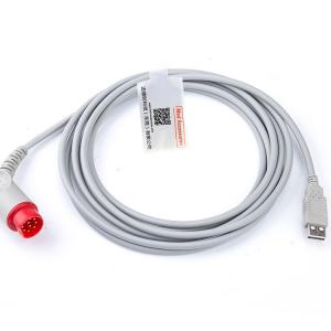 Medical Portable Blood Pressure Cable , Length 3.2m IBP Interface Cable