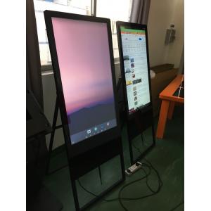 China Portable Digital Signage Kiosk , Foldable Digital Lcd Poster Display 43 Inch 50/60 HZ TOUCH SCREEN KIOSK supplier