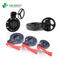 China Stainless Steel Geartype Red Handle PVC UPVC 3 4 6 Inch Butterfly Valve with ABS Handle on sale