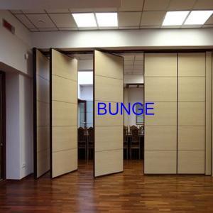 Commercial Folding Sliding Movable Wall Partitions On Wheels 16000mm Height
