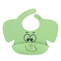 China Green Meal Silicone Feeding Bib Customized Silicone Weaning Bibs on sale