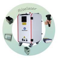 China Suitcase Fiber Laser Cleaning Machine Rust Oil Paint Oxides Removal for Car Parts aerospace industry on sale
