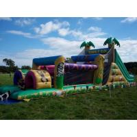 China Children Inflatable Obstacle Course Run EN14960 Huge Jungle Inflatables on sale