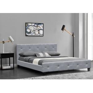 Lumière facile Grey Fabric Bed Frame du Roi Single Upholstered Bed d'Assemblée