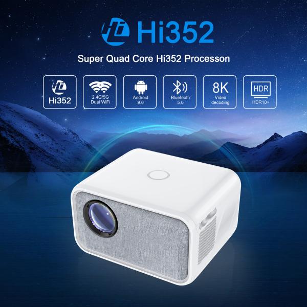 Android 4K Practical T5 Portable LED Projector, Multiscene Mini Projector