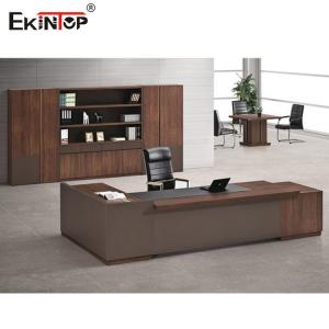 贅沢なオフィスワークの家具の机、現代的な管理の机の光沢のある表面