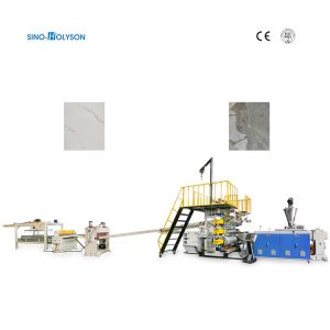 China 1220*2240mm PVC Artificial Marble Sheet Making Machine With 36.9 Rpm Screw Speed wholesale