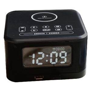 China Wireless Charging Hotel Alarm Clock Electric Radio Alarm Clock 10M 65dB supplier