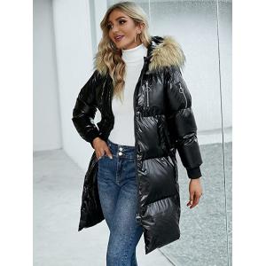 GZDMFS Womens Long Puffer Coat Zipper Parka Down Jacket