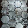 China Carreau de mosaïque en aluminium d'impression à jet d'encre de couleur blanche de type hexagone de feuille de l'Europe pour la décoration de mur wholesale