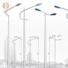China Galvanized Solar Street Light Pole/Steel Light Pole/Lamp Post With Single Or Double Arms wholesale