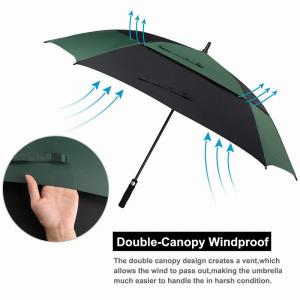 China extra large Wind Proof Double Canopy Umbrella , Durable Square Golf Umbrella EVA Handle supplier