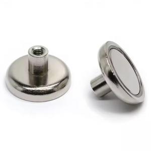 Strong Permanent Rare Earth Neodymium Magnet Pot With Internal Thread