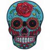 China Adhesive Back Skull Bone Twill Embroidery Sewing Badge Pantone Color wholesale