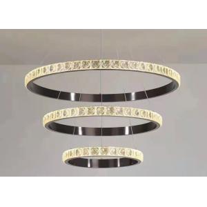 Decorative Lamp Led Chandelier Chrome Round Ring Lighting Large Modern Crystal Chandelier