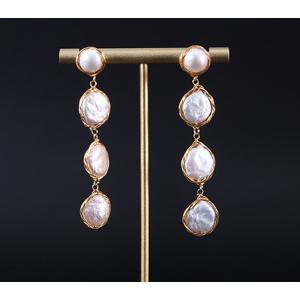 Vintage Circle Earrings For Women Irregular Baroque Pearl Earring Natural Baroque Pearl Earring Jewelry Set  Gift