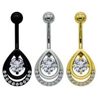 China Crystal Water Drop Dancing Diamond Jewelry Belly Dance Chain Piercing Ring on sale