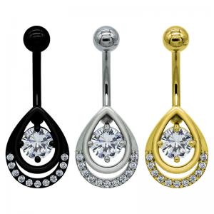 China Crystal Water Drop Dancing Diamond Jewelry Belly Dance Chain Piercing Ring supplier