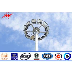 China Multi Sided 25m Tunnels High Mast Pole With Lifting System 3 mm Thickness supplier