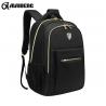 China Waterproof Black Backpack With Gold Zippers , Fashion Double Zipper Backpack wholesale