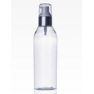 Round Shoulder Toner Water Plastic Cosmetic Bottes 200ml With Transparent Cap Silver Lotion Pump