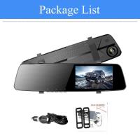 China FHD 1080P Mini Parking Monitoring Rearview Mirror Car Recorder Dual Lens Camera 5V on sale