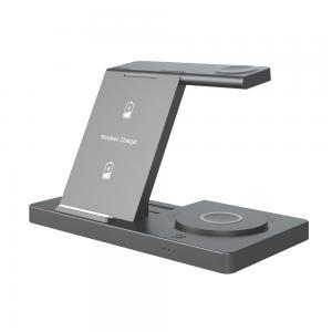 China Magnetic 5 In 1 Apple Travel Charging Station Foldable Induction Phone Charger Compatible Apple & Android supplier