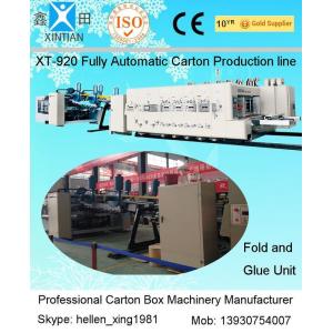 China Automatic Box Folder GLuer Carton Manufacturing Machine With Printing Slotting Inline supplier
