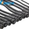 Conector de bloqueo IP67 a prueba de agua OEM 2 3 4 5 6 pines M12 eléctrico macho hembra solar LED luz lámpara cable de extensión de alimentación