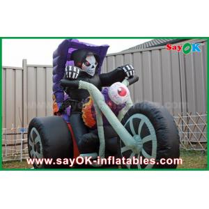 Black Oxford Cloth Halloween Yard Inflatable Decorations Motorcycle Inflatable Shape