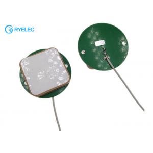 25*25mm Ceramic Round Circular Patch Wifi Pcb Passive Antenna With 1.13mm Cable Ipex
