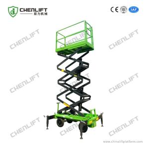 China 手動押す モバイルシザーリフト 作業高度 8メートル 500kg 負荷能力 空中作業プラットフォーム wholesale