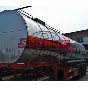 China Insulated Steel Cooking Oil Tank Trailer , 55 000 Liter Tri Axle Tanker Trailer supplier