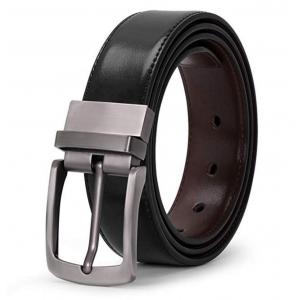 Double Sides Rotatable Fake Leather Belt 3.5cm Jeans Pants Pin Buckle Belt