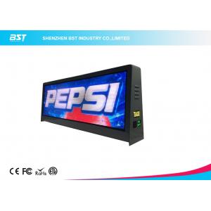 China Full Color P5mm Taxi top LED Display With Large Viewing Angle , Led Taxi Roof Signs supplier